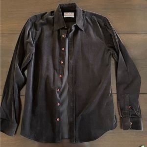 Thomas Pink Brown Cordoroy Button Down Size Small